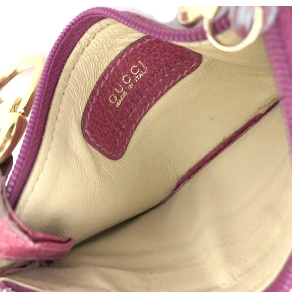 Gucci Red Leather Key/Coin Pouch - Picture 7 of 8